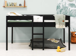 ToiToiKids Mick halfhoogslaper 90x200 - Mat Zwart