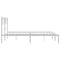 vidaXL - Bedframe - met - hoofdbord - metaal - wit - 135x190 - cm