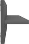 vidaXL - Wandschappen - 4 - st - 60x11,5x18 - cm - bewerkt - hout - hoogglans - grijs