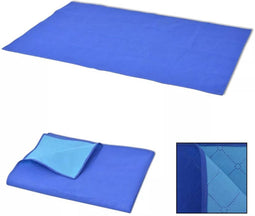 vidaXL - Picknickkleed - 100x150 - cm - blauw - en - lichtblauw