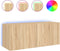 vidaXL - Tv-wandmeubel - met - LED-verlichting - 100x35x41 - cm - sonoma - eiken