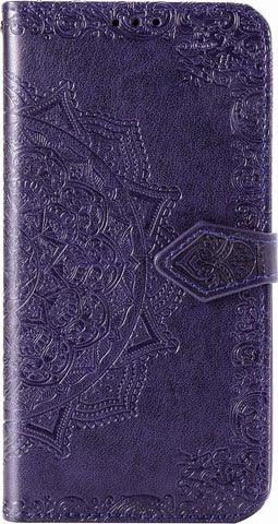 Hoesje Met Pasjeshouder Geschikt voor Motorola Moto G 5G Plus - Mandala Bookcase - Paars