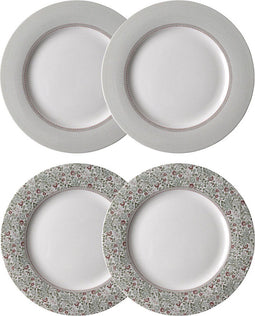 Laura Ashley Wild Clematis Collectables Borden set van 4 - Plat Ø 23cm