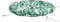 vidaXL - Zitkussen - rond - bladpatroon - Ø - 100x11 - cm - oxford - stof