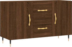 vidaXL - Dressoir - 100x36x60 - cm - bewerkt - hout - bruin - eikenkleur