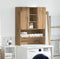 vidaXL - Wasmachinekast - 70,5x25,5x90 - cm - artisanaal - eikenkleur