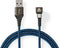 Nedis GCTB60600BK20 - USB A naar USB type-C kabel - 180° draaibare aansluiting - Blauw Zwart