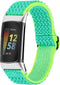 imoshion Elastisch nylon bandje - Geschikt voor Fitbit Charge 6, Charge 5 - Groen - One Size