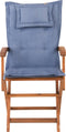 MAUI - Tuinstoel set van 2 - Lichte houtkleur/Blauw - Acaciahout