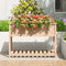 vidaXL - Plantenbak - met - schap - 111,5x54x81 - cm - massief - grenenhout