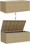 vidaXL - Tuinbox - met - wielen - 984 - L - poly - rattan - gemengd - beige