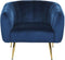 LACONIA - Fauteuil - Blauw - Fluweel
