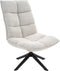 Draaibare Fauteuil Lucas - Bouclé Beige - Teddystof Naturel - Zwart onderstel