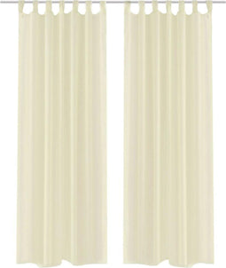 vidaXL - Gordijn - Crème - 140x175 - cm - (2 - stuks)