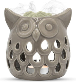Scentchips® Uil Cut Out - Waxbrander - Geurbrander - Oliebrander - Wax Melts Brander - Aromabrander - Ook Geschikt Voor Essentiële Oliën - Geurolie - Waxmelts - Taupe