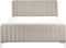 LUNAN - Tweepersoonsbed - Taupe - 140 x 200 cm - Fluweel