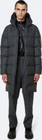 Rains Long Puffer Jacket - Thermal - 3M™ Thinsulate™ Featherless Insulation - Slate (M/L)