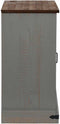 vidaXL - Dressoir - HALDEN - met - schuifdeur - 80x40x80 - cm - massief - hout - grijs