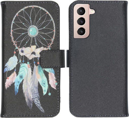 iMoshion Hoesje Geschikt voor Samsung Galaxy S21 Hoesje Met Pasjeshouder - iMoshion Design Softcase Bookcase - Meerkleurig / Dreamcatcher