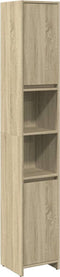 vidaXL - Badkamerkast - 30x30x183,5 - cm - spaanplaat - sonoma - eikenkleurig