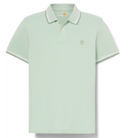 Timberland Oyster River Tipped Collar Polo - Slim Fit - Ruglengte 70,5 cm - Cameo Green