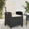 vidaXL - Tuinstoelen - 2 - st - verstelbaar - met - kussens - poly - rattan - zwart