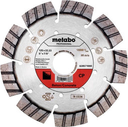 Metabo 628571000 - Diamantzaagblad 125x22,23mm - Voor beton en harde materialen - Turbo segmenten