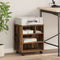 vidaXL - Printerstandaard - met - Wielen - Oud - Hout - 41x32x48 - cm