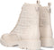 Guess Razieli - Biker boots - Vetersluiting met logo G print - Creme
