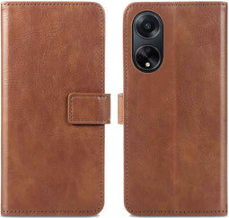 iMoshion Hoesje Geschikt voor Oppo A98 Hoesje Met Pasjeshouder - iMoshion Luxe Bookcase - Bruin