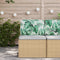 vidaXL - Ligbedkussen - voor - Rugleuning - met - Bladerenpatroon - 50x40x12 - cm - Oxford - Stof