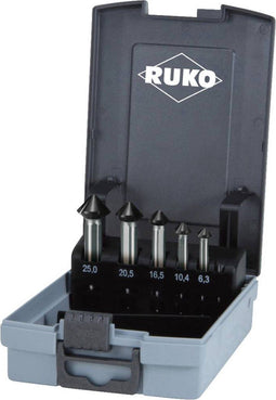 RUKO 102791EPRO - Kegelverzinkboorset - 6-delige set HSS Co 5 Ø 6,3 - 10,4 - 16,5 - 20,5 - 25,0 mm (6 stuks)