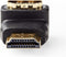 Nedis CVGB34901BK - HDMI adapter - 90° gehoekte connector - Zwart