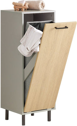 SoBuy BZR132-NG - Badkamerkast - Grijze Lage Kast met Opbergplank - 31,5 x 30 x 86 cm