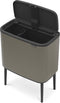 Brabantia Bo Touch Bin - Prullenbak - 11 + 23 liter - Afvalscheiding - Platinum