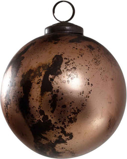 PTMD Tezz Kerstbal Antiek - H10 x Ø10 cm - Glas - Wijnrood