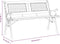 vidaXL - Tuinbank - 116 - cm - massief - vurenhout - en - staal