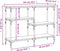 vidaXL - Wandtafel - 102x29x75 - cm - bewerkt - hout - sonoma - eikenkleurig