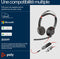 Poly Blackwire 5220 - On-Ear headset - Noise Cancelling microfoon - Zwart (1 stuk)