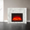 Livn Bregenz - Schouwombouw - Marmer look - Wit - 80 x 100 x 30 cm (hxbxd) - Te combineren met inbouwhaard