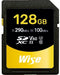 Wise SD-S128 - SDXC Geheugenkaart - 128GB UHS-II V60 - Lezen 290MB/s Schrijven 100MB/s