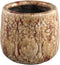 PTMD Sendar Antieke Bloempot - H11 x Ø12 cm - Keramiek - Bruin