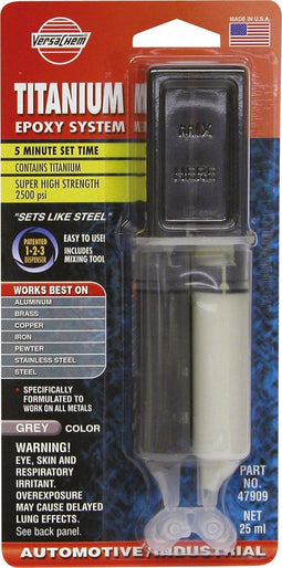 VersaChem Titanium 5 - Tweecomponentenlijm - Snelhardend voor metalen - Grijs (25 ml)