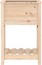 vidaXL - Plantenbak - met - schap - 54x34,5x81 - cm - massief - grenenhout