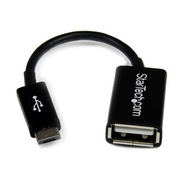 Startech.com UUSBOTG - USB 2.0 micro naar USB 2.0 type-A - 10,15 cm - Zwart