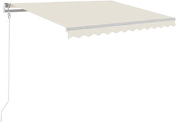 vidaXL - Luifel - handmatig - uittrekbaar - 350x250 - cm - crèmekleurig
