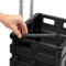 Synx Tools Opvouwbare Krat Op Wielen Boodschappentrolley Max 25 kg - Vouwkrat 40L - inklapbare trolley Boodschappentassen Met Handgreep - Opbergkrat - Boodschappenmand 2 wielen- Opvouwbaar - Trolley - Zwart