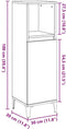 vidaXL - Badkamerkast - 30x30x100 - cm - bewerkt - hout - betongrijs