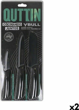 Messen Set Quttin Bull Keramische 3 Onderdelen (2 Stuks)