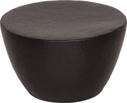 vidaXL - Salontafel - Ø - 50x30 - cm - gehamerd - aluminium - zwart